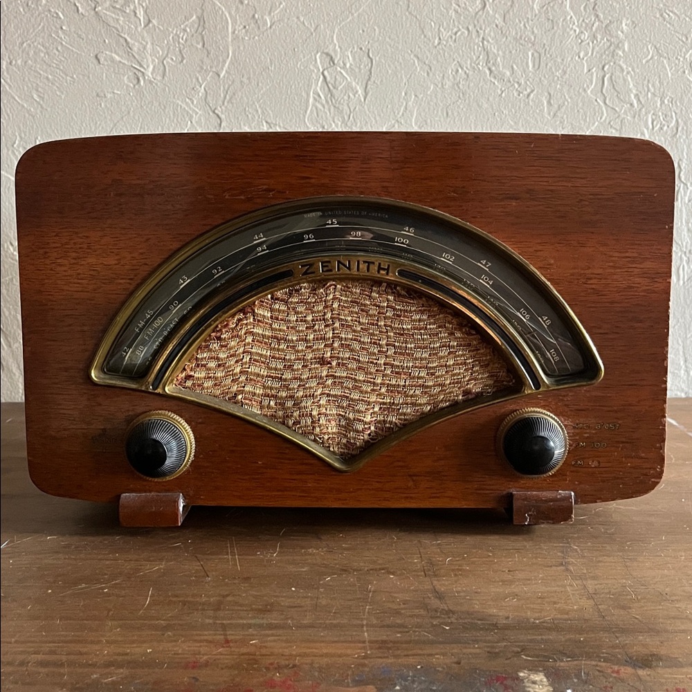 📻 ZENITH 1946 Ray & Charles Eames Vintage 8H034 Wooden Tabletop FM/AM Radio📻